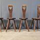 Vintage brutalist heart shaped chairs, 1960s