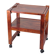 Serving cart on wheels - dark wood - removable cutting board - vintage style