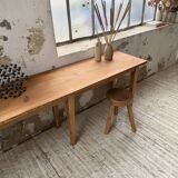 Oak and pine farmhouse console table