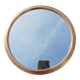 Plateau rond miroir métal doré vintage