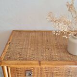 Rattan chest of drawers circa 1970, Dal Vera