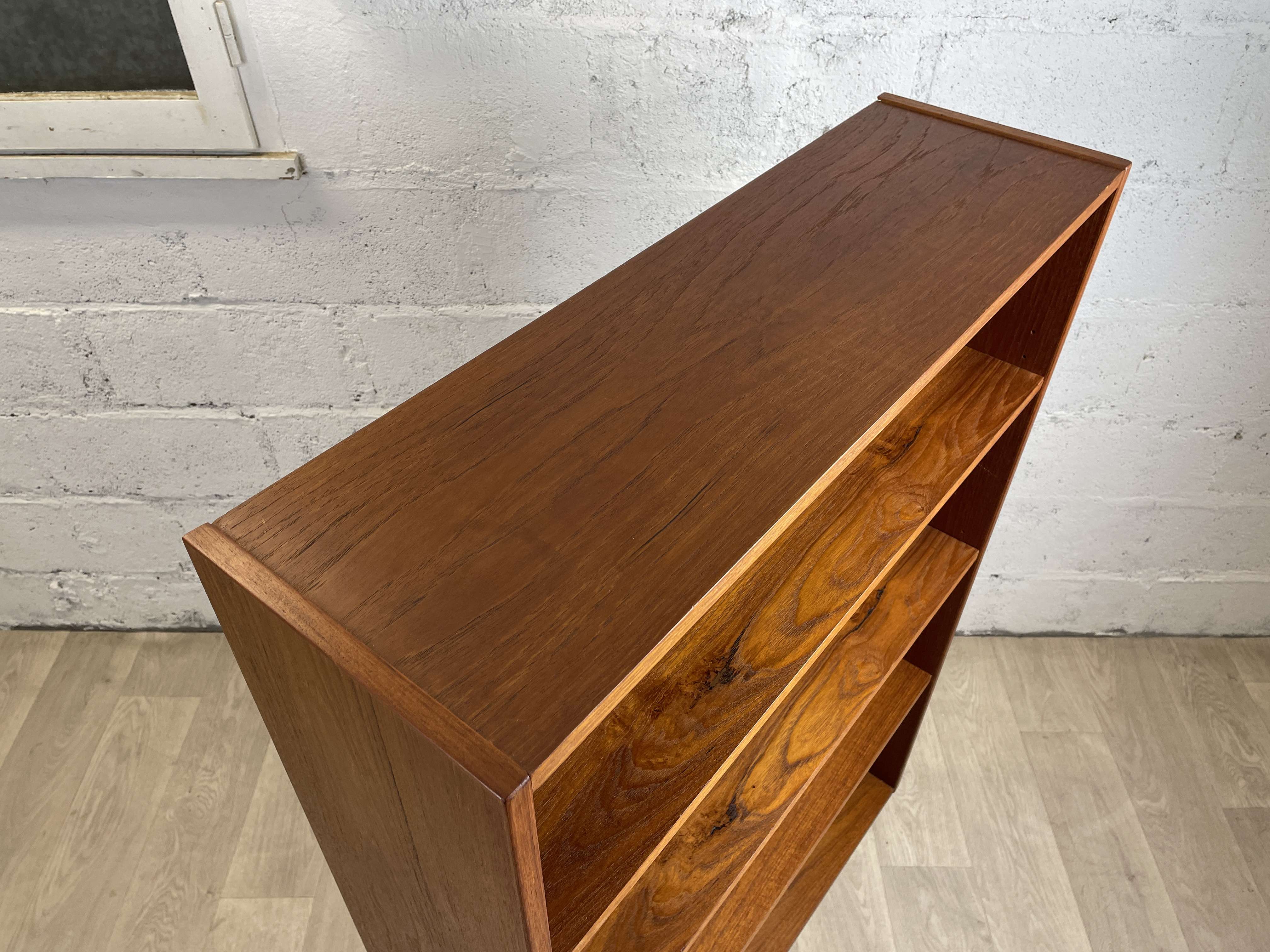 Scandinavian open library in teak, 60s