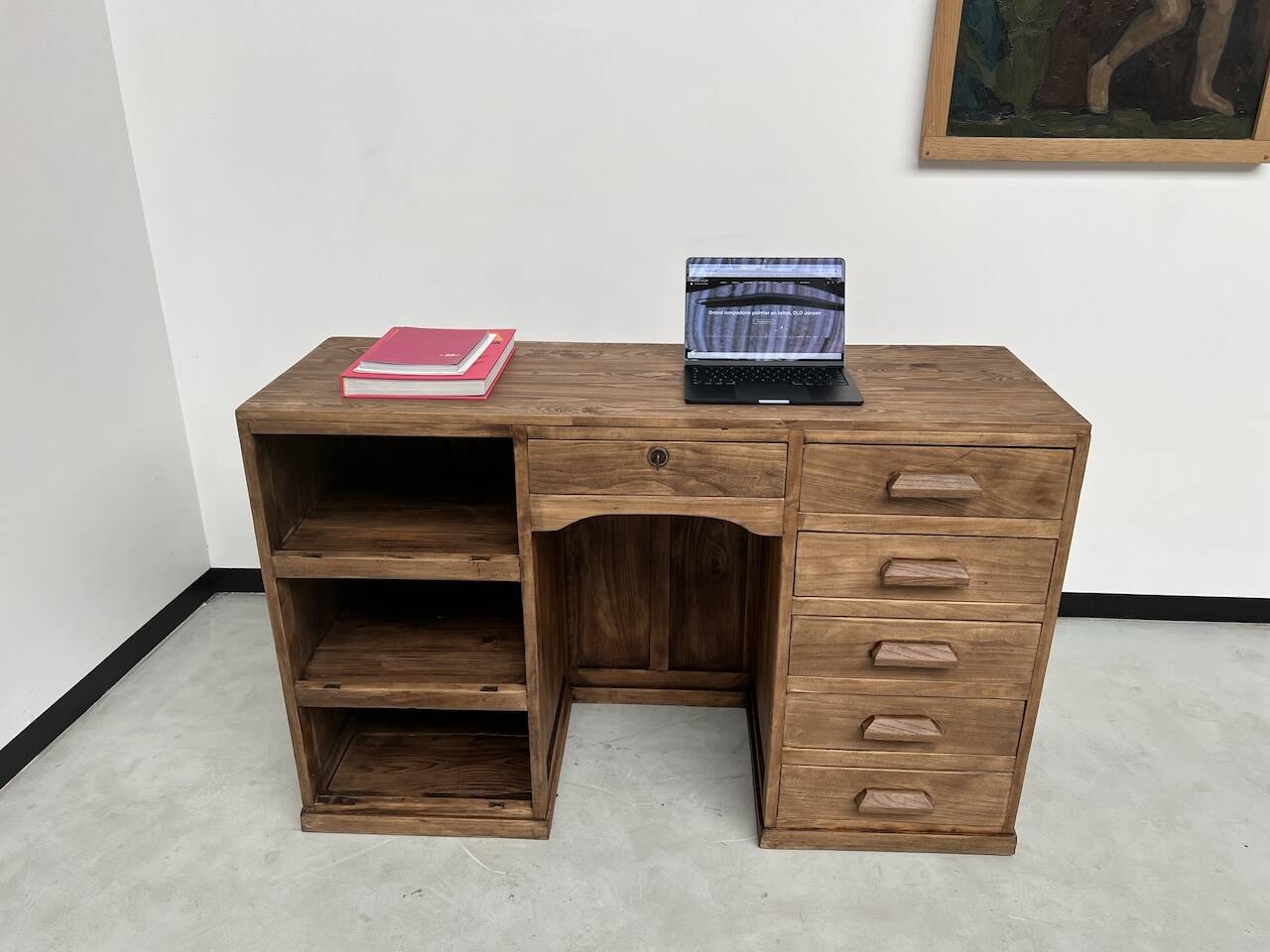 Old trade counter with drawers