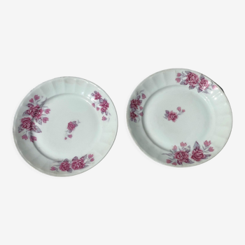 Set of 2 porcelain plates