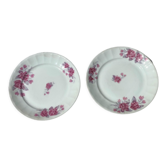 Set de 2 assiettes en porcelaine