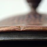 Art Nouveau Smoked Glass Punch Bowl Copper Crafted by Carl Deffner