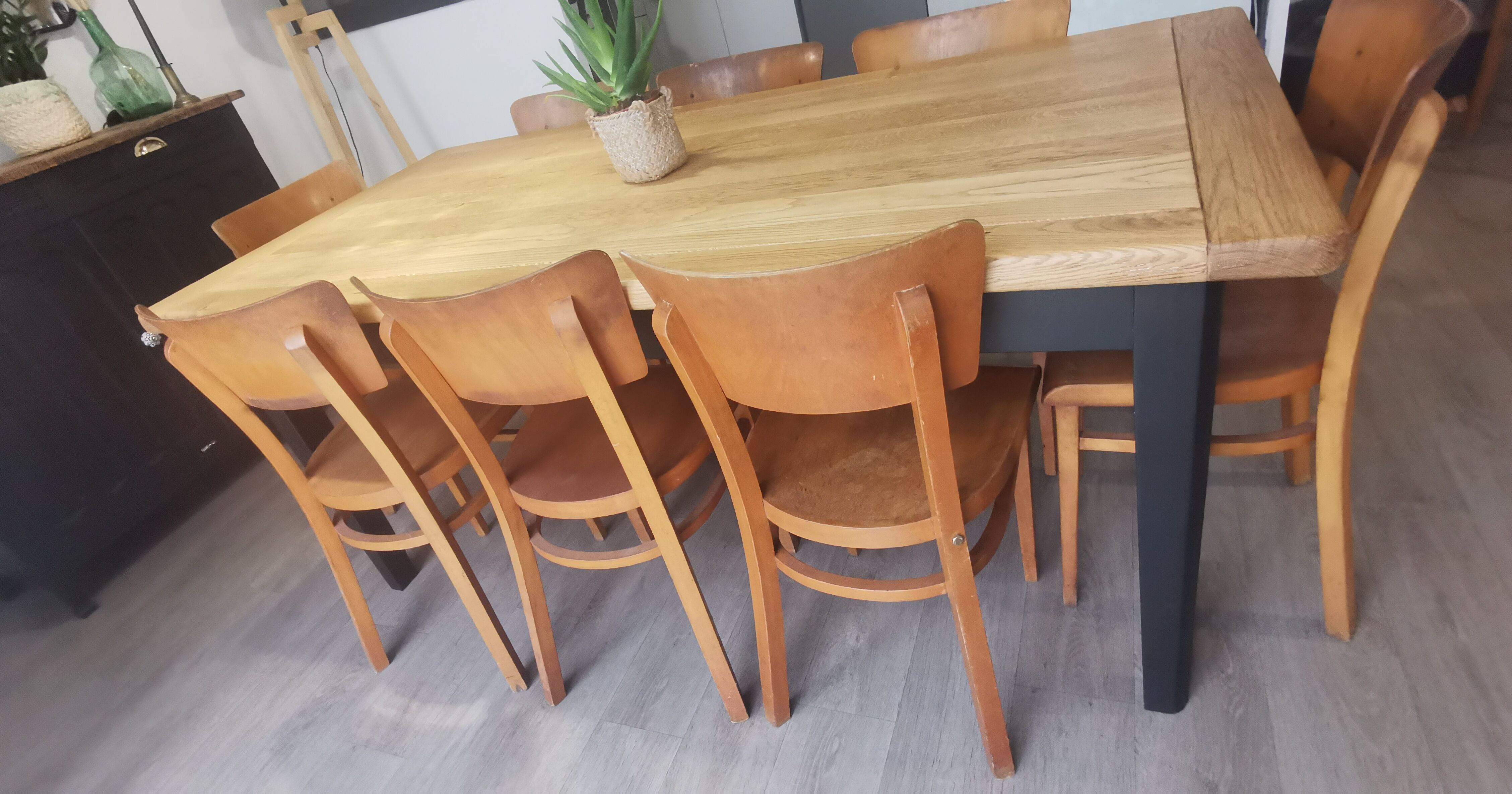 Set of 10 Thonet bistro chairs