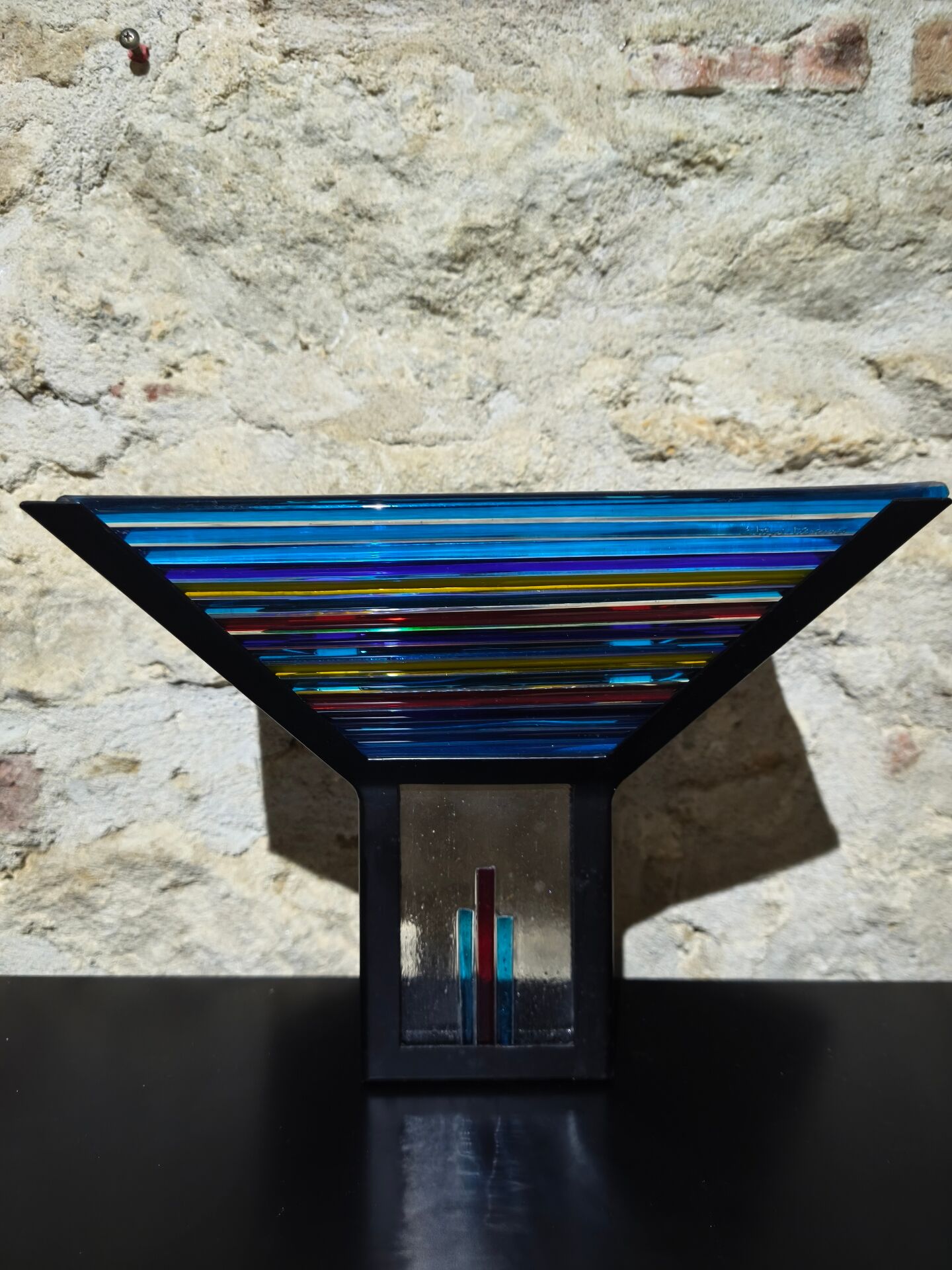 Wall lamp signed De Majo Murano, 1970s-1980s.