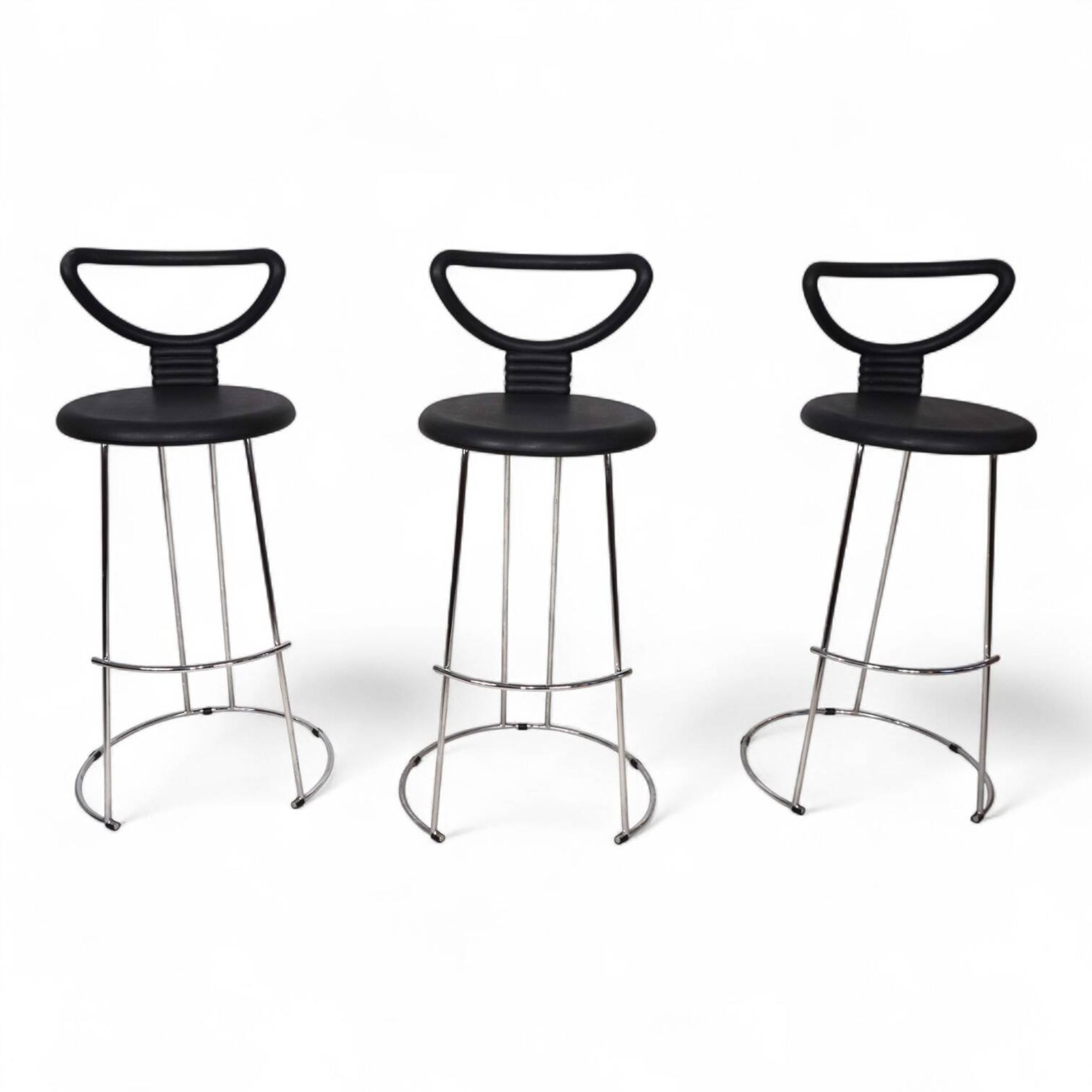 Fasem Italia 3-piece set of postmodern bar stools by Nobu Tanigawa, 1990