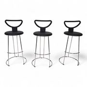 Fasem Italia 3-piece set of postmodern bar stools by Nobu Tanigawa, 1990