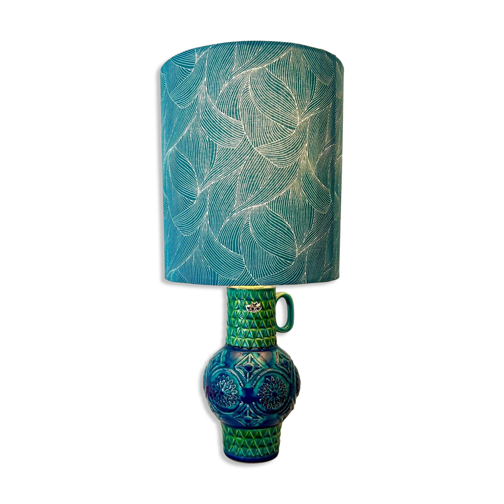 Lampe De Table Fat Lava En Céramique - Style Mid Century / Années 60-70 - Marque Hustadt - Occasion Vintage