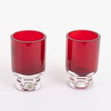 Mid-Century Reijmyre red glass vase designed by Monica Bratt, 1950’s