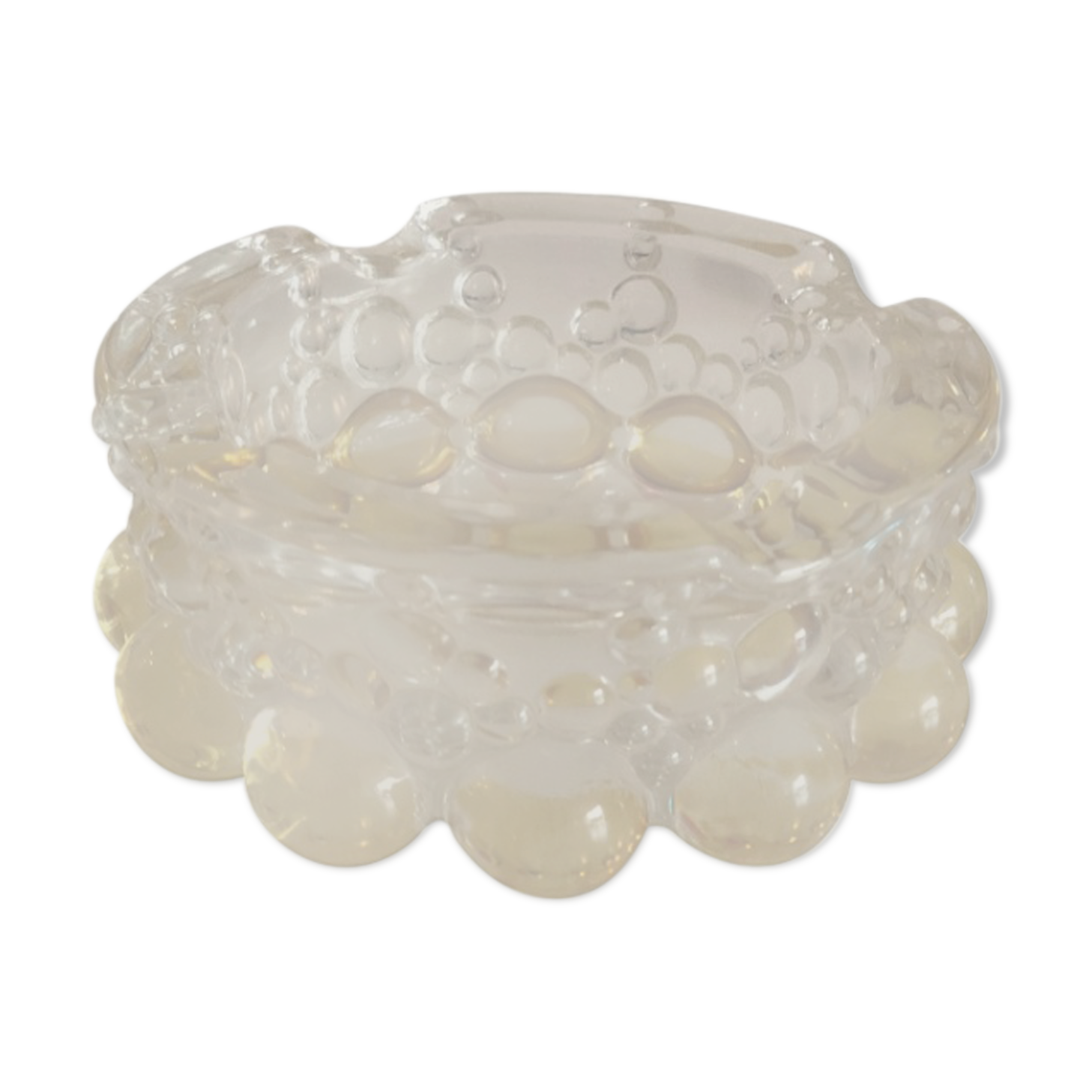 Cendrier en verre art italien du XXème