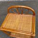 Rattan and woven wicker bedside table 1970
