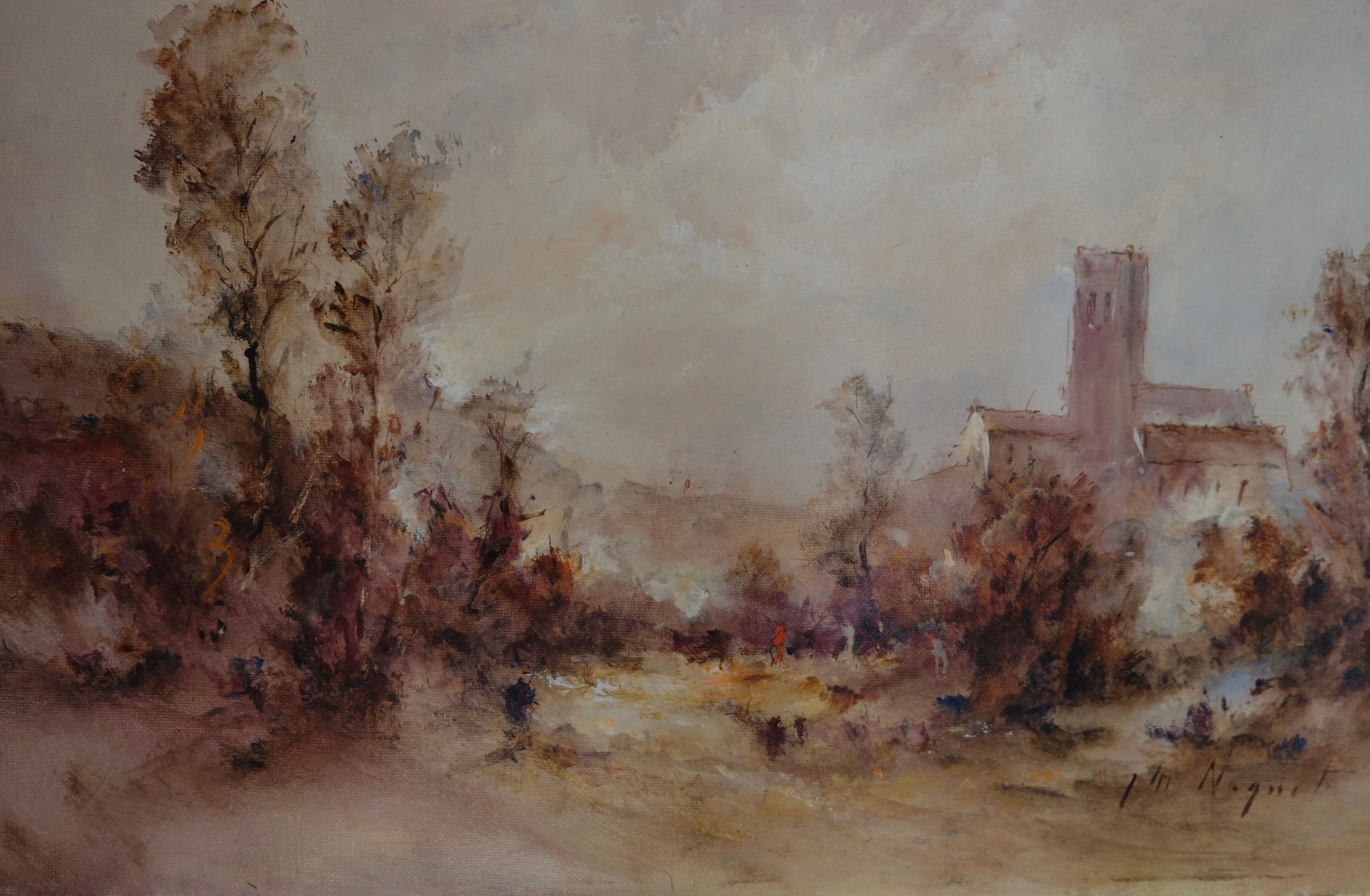 Oil painting "The Hidden Village"