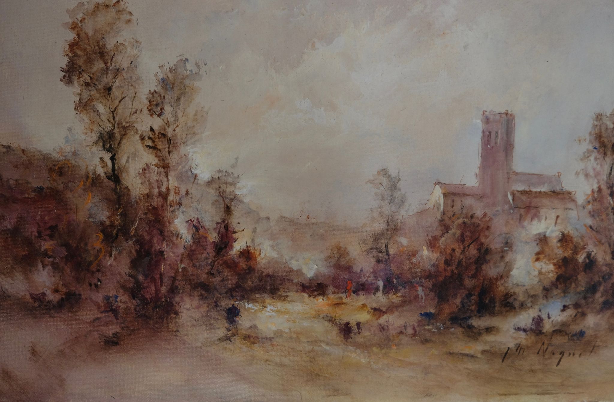 Oil painting "The Hidden Village"