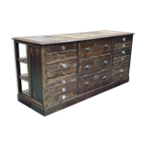 Oak store counter from the 1930s