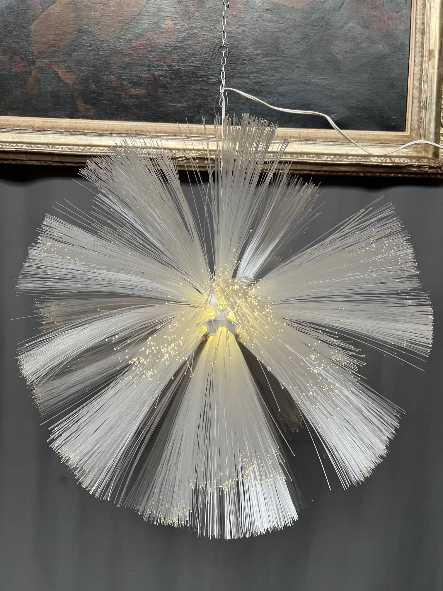 Fibre optic lamp.