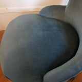 Velvet toad armchair
