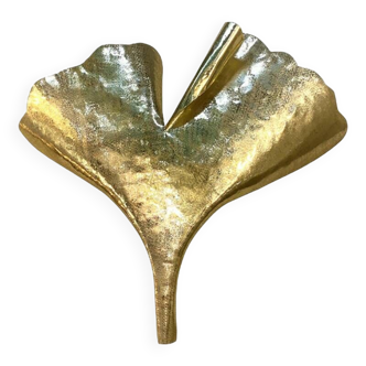 Contemporary Italian Brass Leaf Wall Sconce by Simoeng