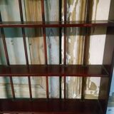 Carved wooden wall shelf for collection or other.