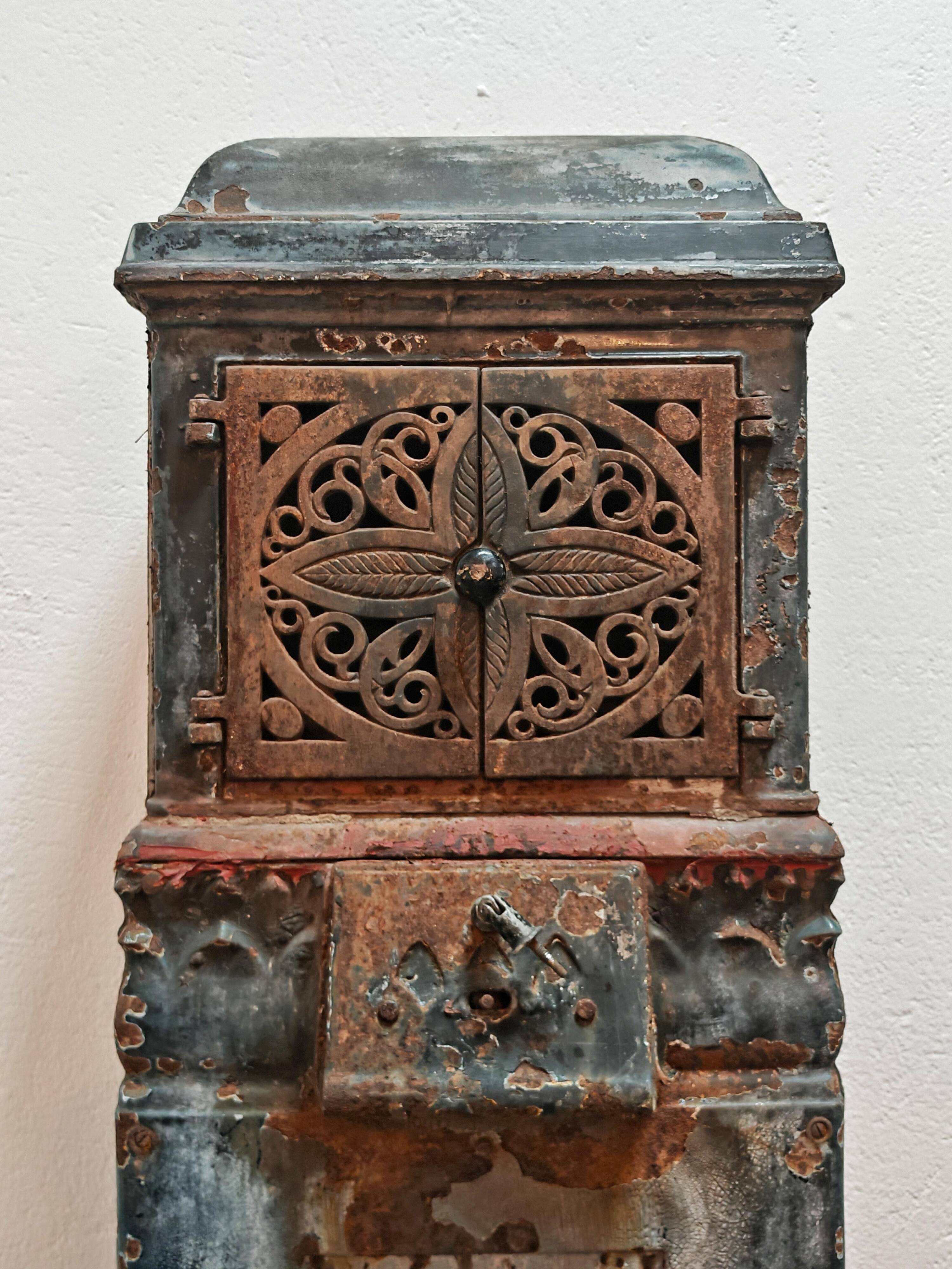 Art Nouveau cast iron stove, 19th century