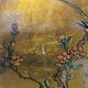 Cabinet chinois vintage avec feuille d'or, fleurs et oiseaux / bohème