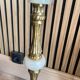 Lampadaire candélabre néo-classique en laiton doré et onyx — Style Flo