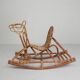 Cheval à bascule vintage en bambou, années 1960