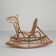 Vintage bamboo rocking horse, 1960s