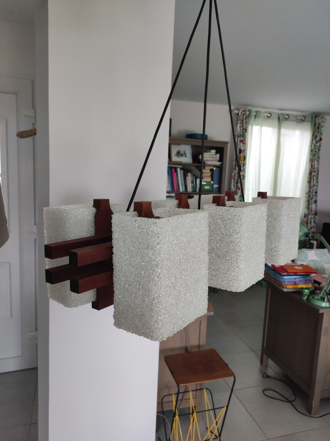 Vintage Scandinavian chandelier from the 50s and 60s.