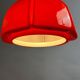 Red glass flower-shaped pendant by Glashütte Limburg.