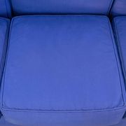 Cassina LC2 3seat Sofa by Charlotte Perriand, Le Corbusier and Pierre Jeanneret in blue fabrics