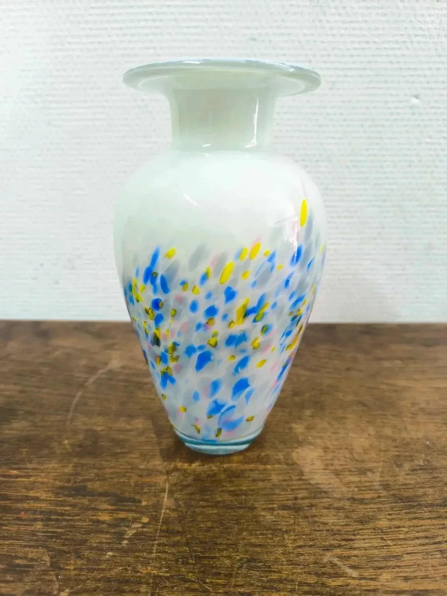 Vintage glass art vase Hans Jürgen Richartz 23 cm
