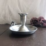 Pewter hand candle holder