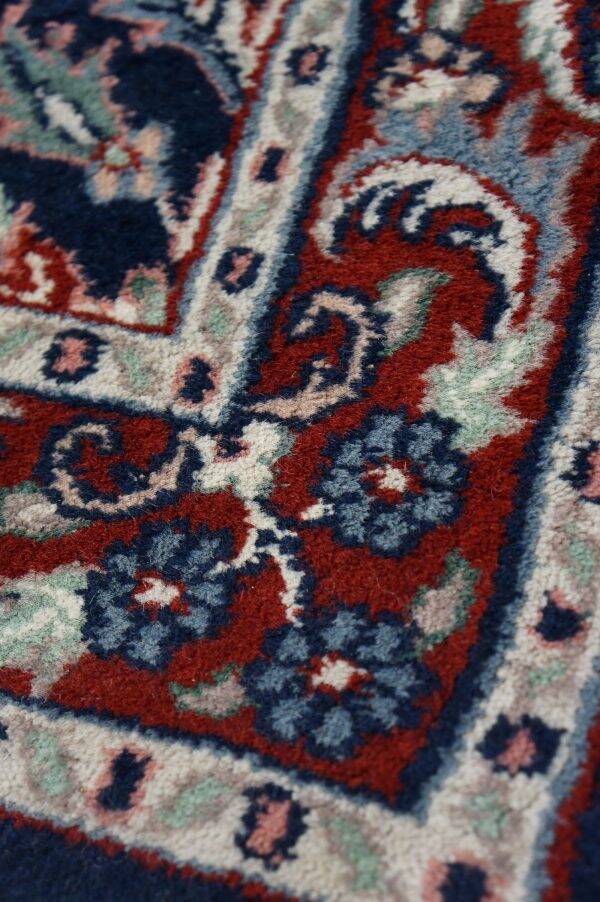Beautifully Colored Blue Oriental Rug with Floral Pattern, 150 x 90 cm