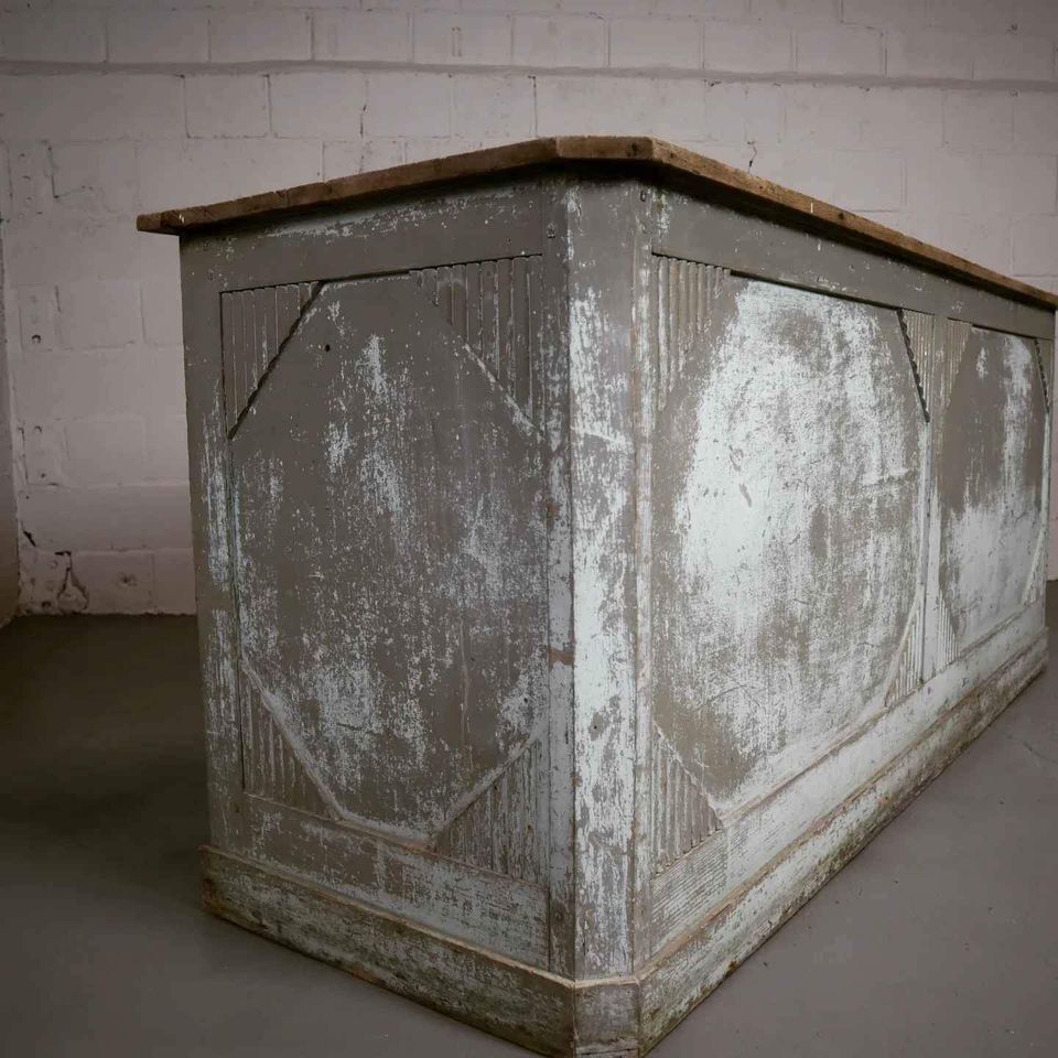 Antique shop counter