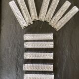 Set of twelve crystal knife holders 24% with vintage lead
