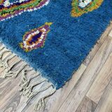 Teal blue Moroccan rug 150/250cm