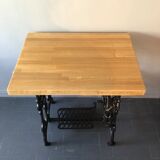 Ancient table, cast iron footing