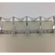 Industrial wall coat rack 5 aluminum hooks