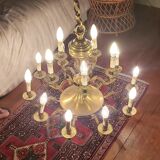 Monumental bronze chandelier