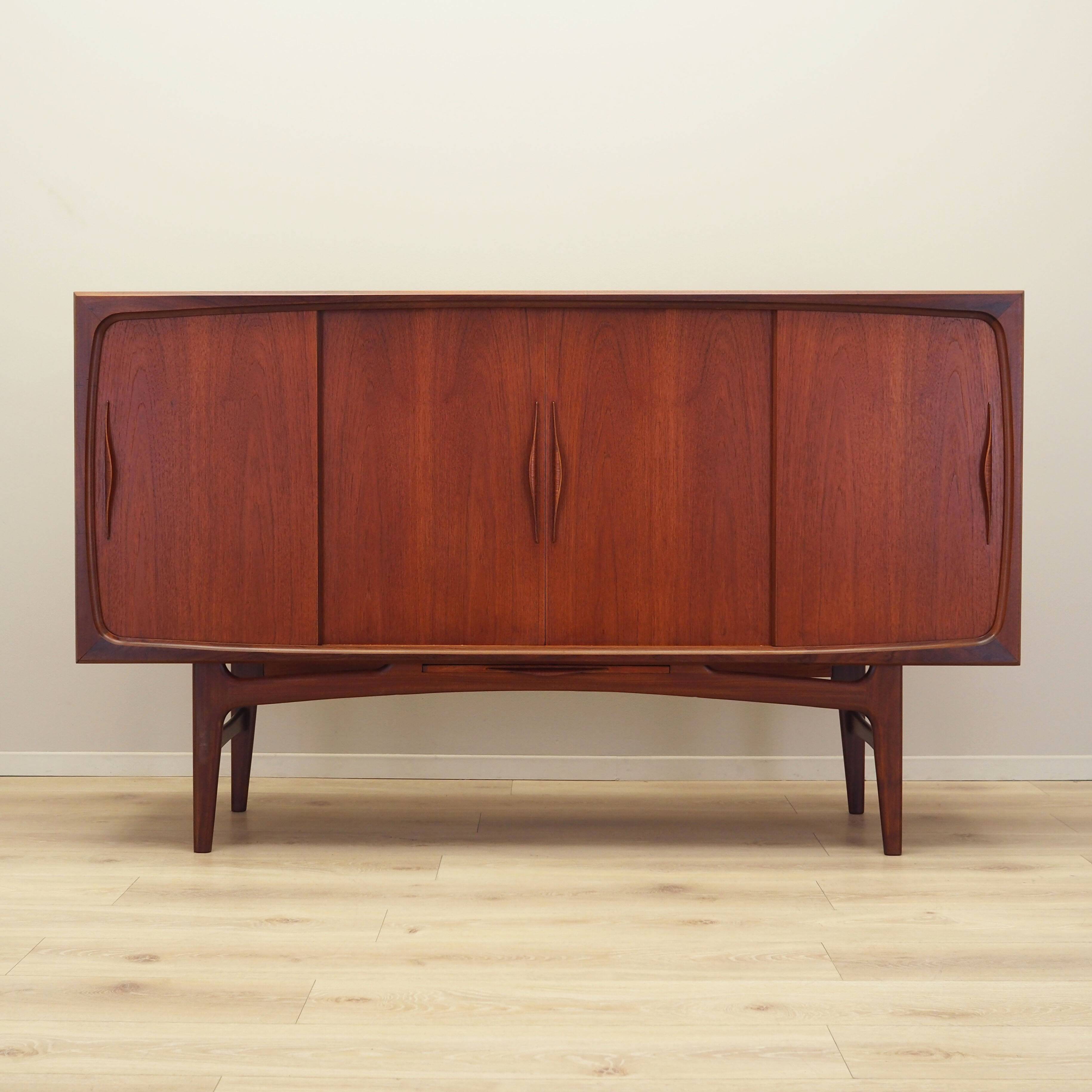 Teak highboard, Danish design, 1970s, production: Denmark
