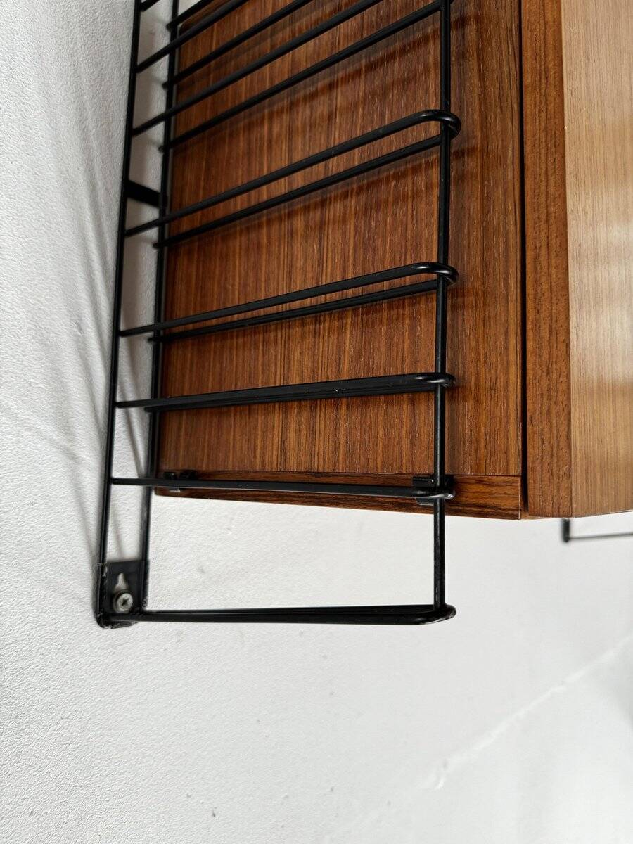 Vintage teak modular wall system by Tomado for Musterring, 1960s