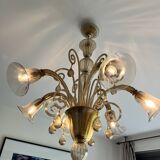 Lustre Venitien Murano Ambré