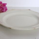 Creil and Montereau plates, 19th century, Perle model, ivory / lot 1