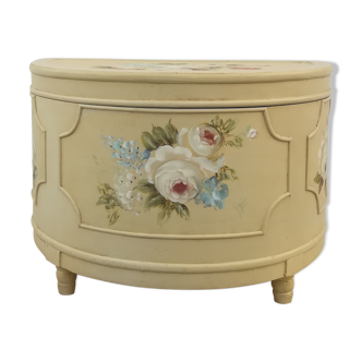Half moon chest painted wooden