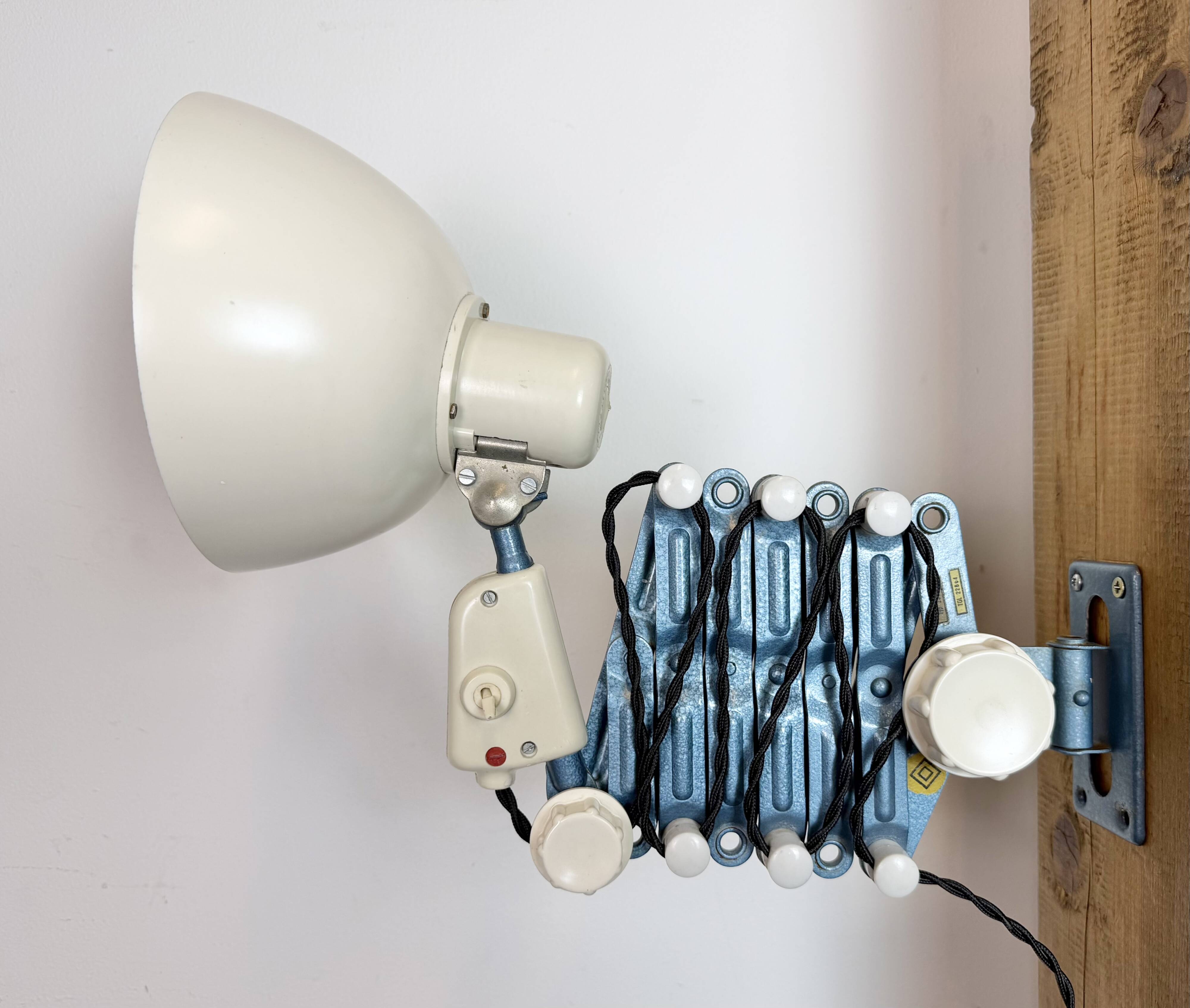 Industrial East German Scissor Lamp from Reif Dresden, 1950s