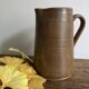 Brown stoneware pitcher, country chic