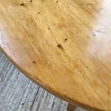 Set of round table and 4 rounded benches, 1950